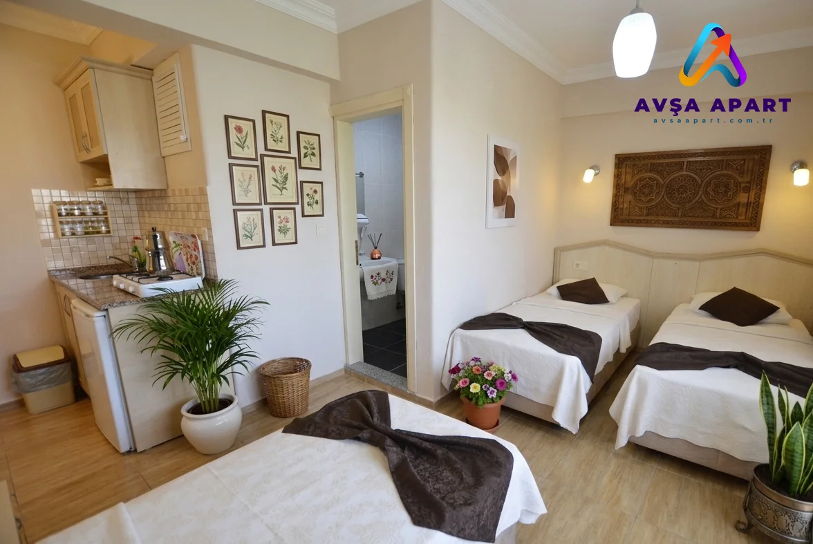 avşa adası mutfaklı bir apart odası
